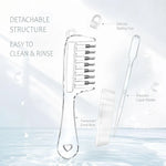 THROGOS Hair Oil Applicator Comb, Refillable Scalp Massager & Liquid Dispenser with Storage Base, Even Oil Distribution Tool for All Hair Types & Growth Routines (pack of 1)